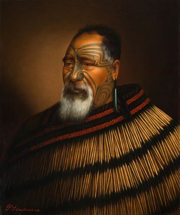 Gottfried Lindauer, Paora Tuhaere, 1895 | Auckland Art Gallery Toi o Tāmaki, Geschenk von H. E. Partridge, 1915